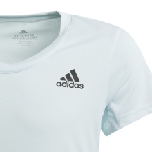 adidas Koszulka tenisowa Club 3 Stripes #22 jasnoniebieska dziewczęca